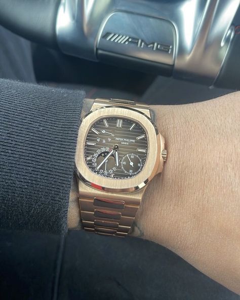 Luxury Timepieces, Gold Moon, Patek Philippe Nautilus, Patek Philippe, Nautilus, Time Piece, Rose Gold, Moon, Gold