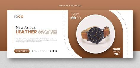 PSD watch sale banner and social media f... | Premium Psd #Freepik #psd #media-banner #product-marketing #facebook-header #promotion-post Watch Banner, Banner Product, Facebook Header, Product Marketing, Marketing Facebook, Facebook Cover Template, Facebook Design, Sale Banner, Social Media Facebook