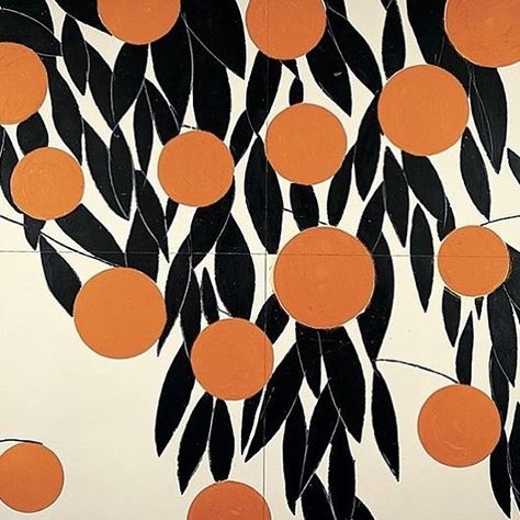 Getting inspired by patterns like this - 'Fifteen Oranges' by Donald Sultan. #print #pattern #art Orange Tree Drawing, Donald Sultan, Orange Tree, Belfast, Linocut, Graphic Art, Contemporary Art, Art Photography, Pattern Design