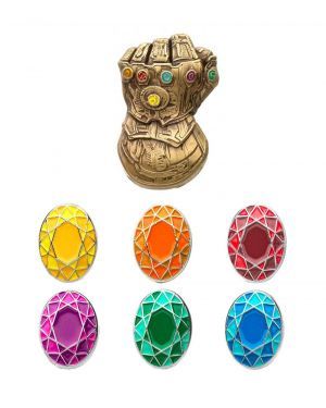 Avengers: Cosmic Collector Infinity Gauntlet Pin Set Gold Frieza, 6 Infinity Stones, Infinity Gems, The Infinity Gauntlet, Infinity Stones, Infinity Gauntlet, Marvel Infinity, Thanos Marvel, Dark Side Star Wars