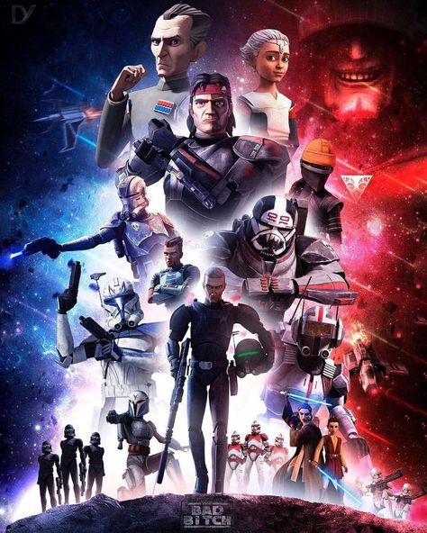 Star Wars: The Bad Batch fan made poster Star Wars Bad Batch, Star Wars Cartoon, Captain Rex, The Bad Batch, Star Wars Background, Star Wars Facts, Star Wars Jokes, Star Wars Concept Art, Bad Batch