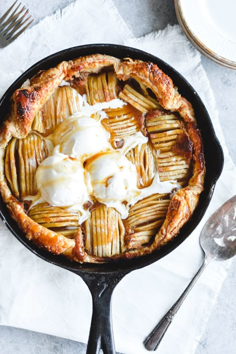 Caramel Apple Puff Pastry Skillet Galette - bethcakes