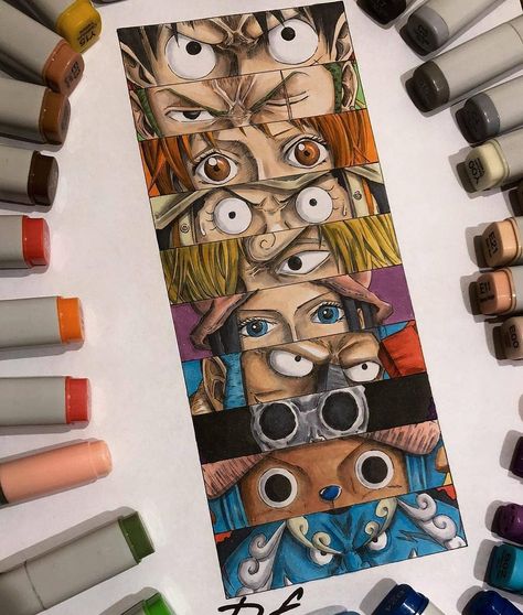 One Piece Art Drawing, One Piece Eyes, One Piece Painting, Images Pop Art, Anime Artist, One Piece Tattoos, Luffy Zoro, 1080p Anime Wallpaper, Anime Crafts