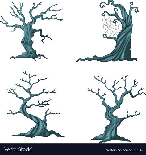 Haunted Trees Drawing, Halloween Tree Illustration, Spooky Tree Illustration, Spooky Tree Tattoo Designs, Creepy Tree Illustration, Spooky Woods Art, Haunted Tree Drawing, Halloween Tree Drawing, Spooky Tree Drawing