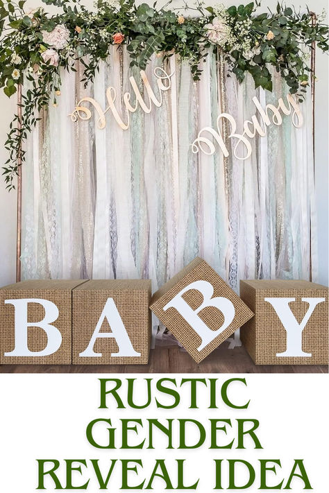 Rustice Gender Reveal Ideas for your Gender Reveal Party.  Embrace the warmth of the season with rustic gender reveal ideas that feature wooden signs, burlap accents, and nature-inspired decor. From mason jar filled with pink or blue flowers to a rustic cake reveal, these ideas create a cozy and charming atmosphere for your big announcement! Rustic Gender Reveal, Cake Reveal, Gender Reveal Themes, Best Party Ideas, Rustic Cake, Nature Inspired Decor, Gender Reveal Ideas, Pink Or Blue, Reveal Party