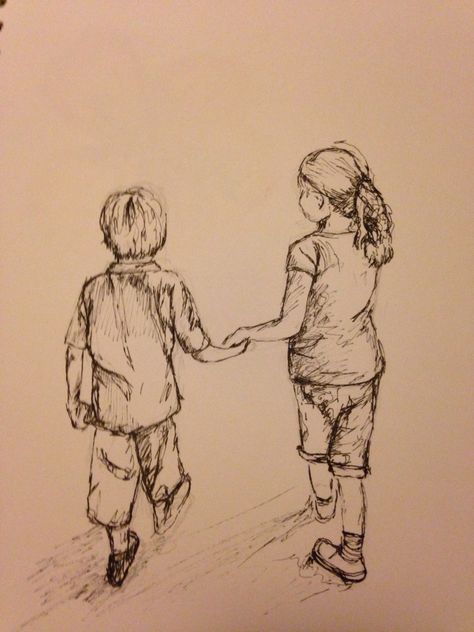 Drawing, illustration, children holding hands Hermanos Aesthetic, Little Kid Drawing, People Holding Hands Drawing, Childhood Drawing, Holding Child Drawing Reference, Family Holding Hands Drawing, Girls Holding Hands Drawing, Children Playing Drawing, Parent Holding Childs Hand Drawing