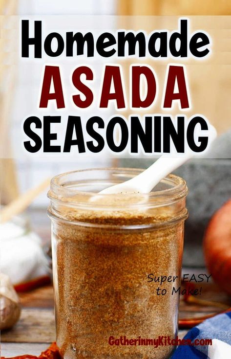 Asada Seasoning Recipe, Homemade Seasoning Mixes, Carne Asada Seasoning, Asada Marinade, Meat Marinades, Carne Asada Marinade, Flank Steak Tacos, Carne Asada Fries, Carne Asada Recipes