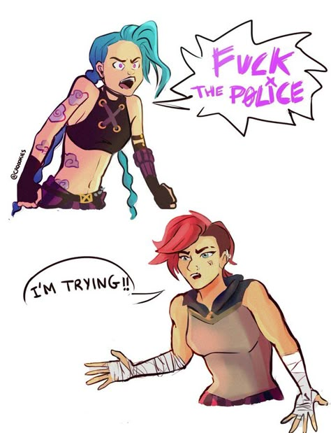 How come I can never find this.. Vi X Caitlyn, Arcane Caitlyn, Caitlyn Arcane, Leona League Of Legends, Vi Cosplay, League Of Legends Comic, Vi League Of Legends, Jinx League Of Legends, League Of Legends Characters