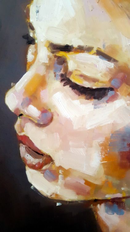 Impressionist Portrait Painting, Multimedia Portrait, Contemporary Portrait Painting, John Larriva, Expressionist Portraits, Impasto Paintings, Head Study, Abstract Portrait Painting, Oil Pastel Paintings