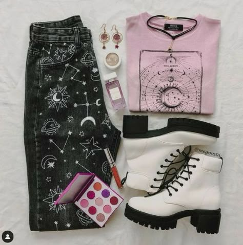 Cosmiccore Outfits, Spacecore Fashion, Spacecore Outfits, Swaggy Outfits, Mode Inspo, Mode Inspiration, Teen Fashion Outfits, Retro Outfits, Dream Clothes