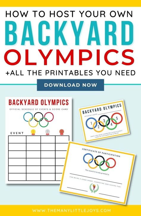 Summer Olympic Party Games, Olympic Activities For Seniors, Teacher Olympics Games, Family Olympics Games Outdoor Party, Camp Olympics Games, Summer Olympic Games For Kids Field Day, Mini Olympics For Kids Outdoor Games, Neighborhood Olympic Games, Family Olympics Scoreboard