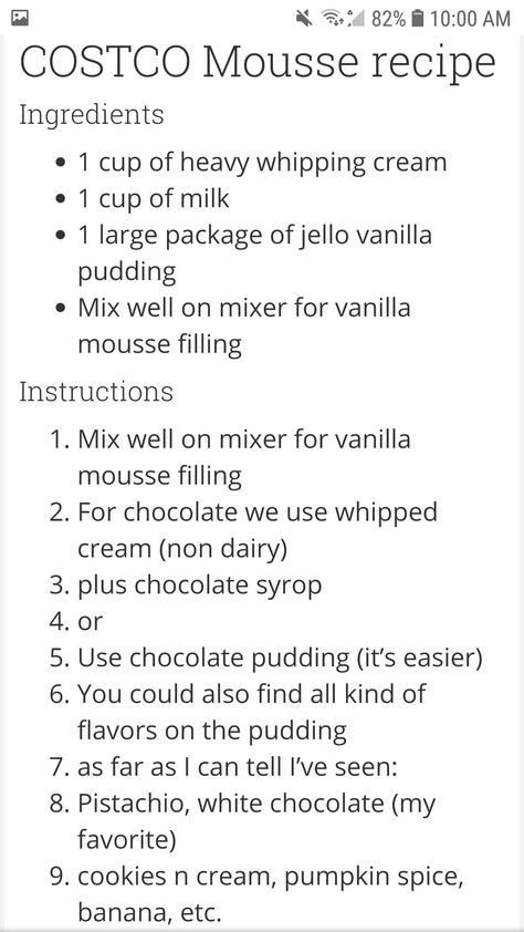 Copycat Costco Cheesecake Filling, Costco Chocolate Cake Filling Recipe, Whipped Filling For Cakes, Vanilla Mouse For Cake, Costco Chocolate Mousse Cake Filling, Costco Cake Copycat Recipe, Costco Chocolate Cake Recipe, Costco Vanilla Mousse Filling, Costco Cheesecake Mousse Filling