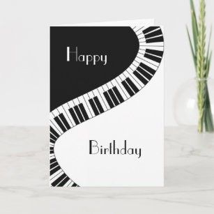 Musical Birthday Cards, Musical Cards, Wavy Font, Happy Birthday Cards Diy, Music Birthday, Piano Keys, Music Themed, Birthday Cards Diy, Birthday Greeting