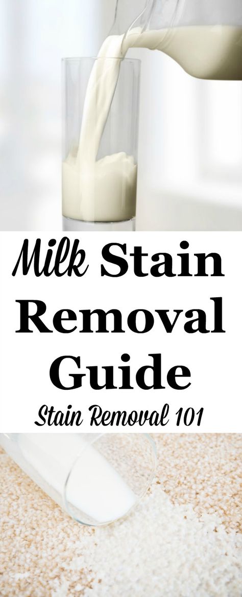 Don't cry over spilled milk. Step by step instructions for how to remove milk stains from clothing, upholstery and carpet {on Stain Removal 101} Diy Carpet Stain Remover, Diy Stain Remover, Stain Removal Guide, Clean Baking Pans, Spilled Milk, Diy Carpet Cleaner, Carpet Cleaning Solution, Carpet Cleaning Hacks, Deep Cleaning Tips