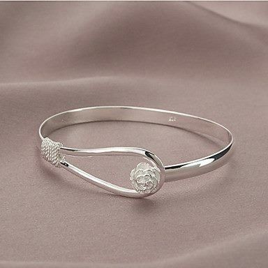 Silver Bracelet Designs, Flower Cuff Bracelet, Swarovski Crystal Drop Earrings, Blossom Jewelry, Silver Bracelets For Women, Bangles Jewelry Designs, Gold Bangles Design, Fancy Jewellery, Silver Jewelry Fashion