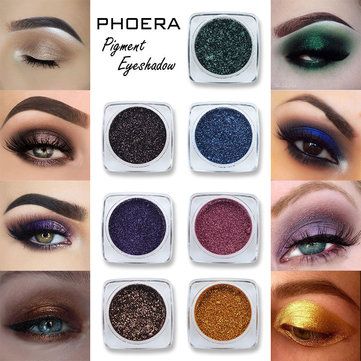 Blue Eyeshadow Palette, Metallic Eyes, Glitter Eyeshadow Palette, Glitter Pigment, Loose Pigments, Smoky Eyes, Gold Eyeshadow, Green Makeup, Pigment Eyeshadow