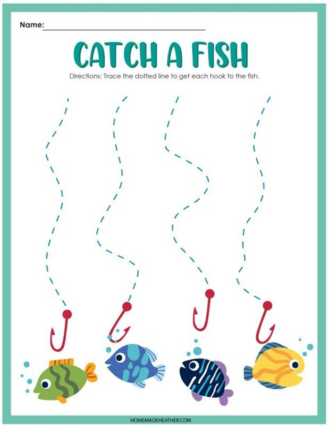 Fish Theme Preschool, Fish Activities For Kindergarten, Preschool Fish Activities, Rainbow Fish Preschool Activities, Fish Toddler Activities, Fish Name Craft Preschool, Fish Gross Motor Activities, One Fish Two Fish Activities Preschool, Fish Preschool Activities