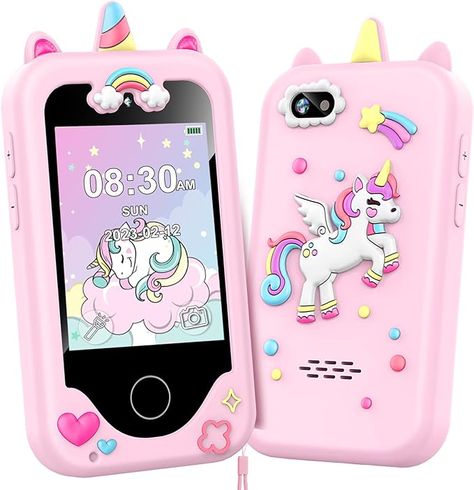 Amazon.com: Kids Smart Phone for Girls Toys, Gifts for 3-10 Year Old Girl Boy Christmas Birthday Kids Toys, 2.8" Touchscreen Toddler Learning Cell Toy Phone with Dual Camera, Game, Music Player, 8G SD Card (Pink) : Toys & Games Toy Phone, Communication Technology, Birthday Travel, Girls Toys, Kids Electronics, Birthday Kids, Popular Toys, Unicorn Gifts, Smart Kids