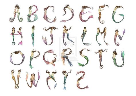 sea abc Mermaid Alphabet, Mermaid Letters, Pirate Font, Mermaid Font, Mermaid Fin, Mermaid Cove, Watercolor Mermaid, My Plate, Mermaid Drawings