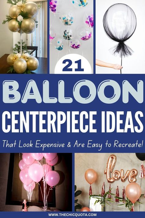 balloon centerpiece ideas Bubbles Centerpiece Party Ideas, Retirement Party Ideas Balloons, Balloons On Sticks Centerpiece, Stick Balloon Centerpieces, Fun Table Centerpieces For Party, Fundraising Centerpiece Ideas, Easy Balloon Centerpieces Without Helium, Tabletop Balloon Centerpieces Diy, Table Centerpieces For Party Birthday Easy Diy Simple