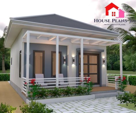 Cozy 6×8 meters one bedroom studio type house | Pinoy ePlans Building A Small House, One Bedroom House, Roof House, A Small House, Building Plans House, Small House Design Plans, Hip Roof, Bedroom Studio, House Roof