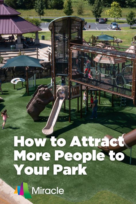 Think about the facilities your community may need! A playground will attract parents and children, while outdoor fitness equipment will appeal to adults, and a walking loop is great for seniors. Explore tips to improve your park! Community Park Design, Outdoor Fitness Equipment, Park Design, Outdoor Park, Park Playground, Community Park, Outdoor Fitness, Outdoor Paint, Parking Design