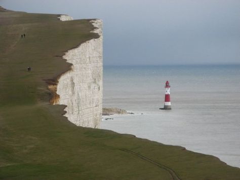 Visit the dizzying cliffs at Beachy Head, near Eastbourne, England. Beachy Head, White Cliffs, South Downs, England And Scotland, East Sussex, English Countryside, London Travel, Tourist Attraction, East Coast