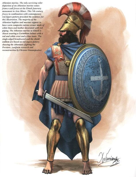 Athenian Epibates Athenian Warrior, Hoplite Warrior, Athens Warrior, Athenian Hoplite, Ancient Soldier, Greek Hoplite, Ancient Greek Soldier, Greek Warriors, Ancient Iberian Warriors