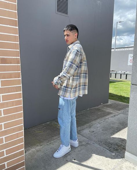 Flannel Outfits Men, Short Hair Outfits, Drippy Outfit, Mens Summer Outfits, Flannel Outfits, Smart Casual Men, Black Men Street Fashion, Outfits Hombre, Men Street Fashion