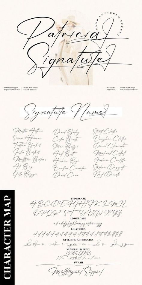 Patricia Signature Font E Signature, Luxury Font, Writing Goals, Digital Signature, Signature Ideas, Favorite Fonts, Signature Fonts, Brand Fonts, Font Names