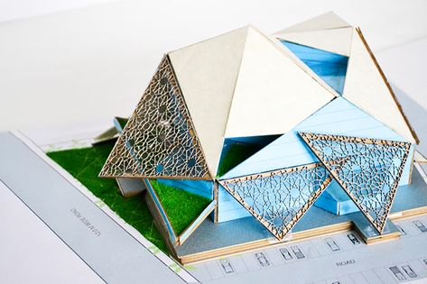 Craft A Doodle Doo Islamic Art and Culture Museum Proposal #design #architecture Museum Proposal, Islamic Museum, Conceptual Model, Origami Architecture, Model Architecture, Craft Museum, Futuristic Building, Mosque Design, Proposal Design