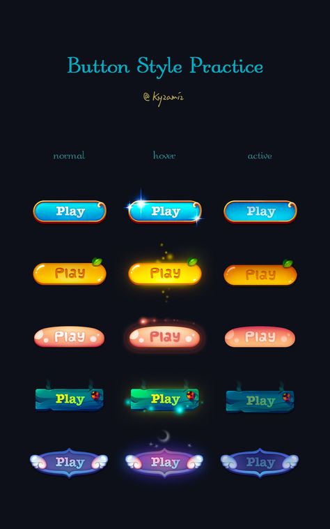 Buttons in Wonderland on Behance Game Buttons, Game Button, Mobile Game Ui, Ui Buttons, Icon Ui, Game Gui, Gui Design, Button Game, Game Logo Design