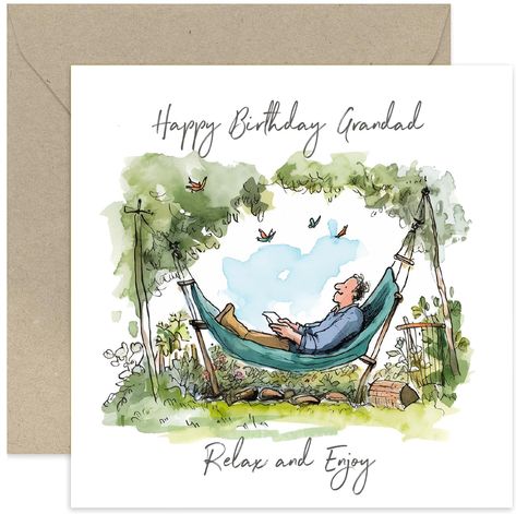 Old English Co. Gardening Happy Birthday Card for Grandad - Quirky Illustrated Birthday Wishes Greeting Card for Grandad from Grandchild - Birthday Cards for Him | Blank Inside with Envelope : Amazon.co.uk: Stationery & Office Supplies Happy Birthday Card For Dad, Birthday Wishes Greeting Cards, Birthday Card For Dad, Special Birthday Cards, Birthday Wishes Greetings, Daughter Birthday Cards, Watercolor Birthday Cards, Birthday Card Drawing, 18th Birthday Cards