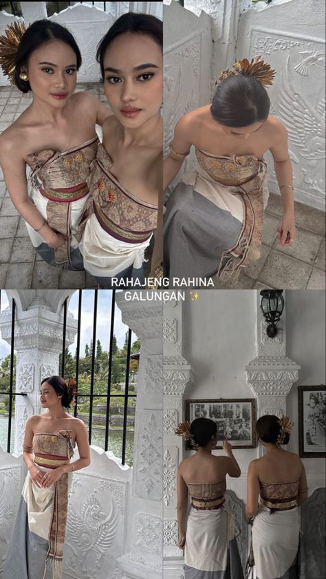 Bali Traditional Dress, Balinese Traditional Dress, Bali Traditional Clothes, Indonesian Traditional Clothes, Indonesian Outfit, Kain Bali, Traditional Thai Dress, Indonesian Dress, Organza Tops