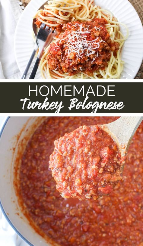 This Ground Turkey Bolognese Sauce recipe features ground turkey as a lean and tasty alternative to traditional beef. Ground Turkey Sauce Recipes, Ground Turkey Spaghetti Sauce, Ground Turkey Bolognese, Turkey Bolognese Sauce, Turkey Meat Sauce, Bolognese Spaghetti, Turkey Sauce, Turkey Bolognese, Mexican Pasta