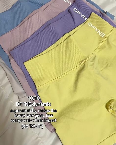 rating gym shorts 🧚🏻🍓🫧🌈🦋 @dfyne.official | code KAIT #dfyne #gymfit #gymoutfit #workoutmotivation #fitnessjourney #healthylifestyle Dfyne Shorts Impact, Dfyne Gym Outfit, Gym Outfits Shorts, Gym Baddie, 2025 Wishlist, Wishlist 2024, Gym Inspo, Xmas List, Gym Fits