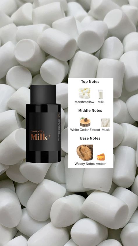 #perfume #beauty #commodity #milk #lactonic #gourmand #vanilla #matcha #marshmallow Commodity Milk, Marshmallow Perfume, Seductive Perfume, Fragrance Lab, Fragrances Perfume Woman, Vanilla Perfume, Perfume Collection Fragrance, Shower Skin Care, Body Smells