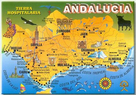 map of andalucia spain from disneydiddl | rubycantfail | Flickr Andalucia Spain Travel, Spain Malaga, Spain Trip, Spain Itinerary, Sevilla Spain, Andalucia Spain, Marbella Spain, Andalusia Spain, Southern Spain