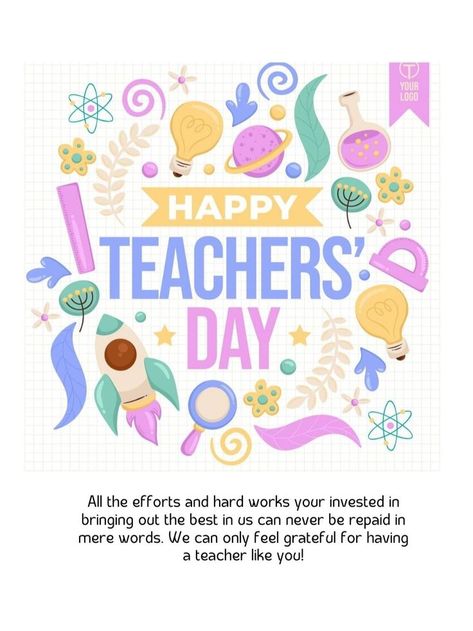 Happy Teacher's Day ! Happy Teachers Day Wishes, Happy Teachers Day Card, Teachers Day Poster, Teachers Day Card, Teacher Day, Hard Words, Letter To Teacher, Classroom Board, Happy Birthday Frame