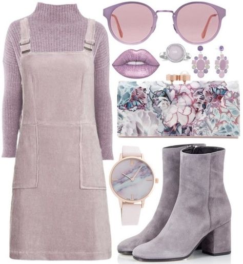 Baker Aesthetic Outfit, Outfits Azul, Polyvore Casual, Purple Outfits, Quirky Fashion, Causual Outfits, Country Outfits, Lookbook Outfits, Polyvore Outfits