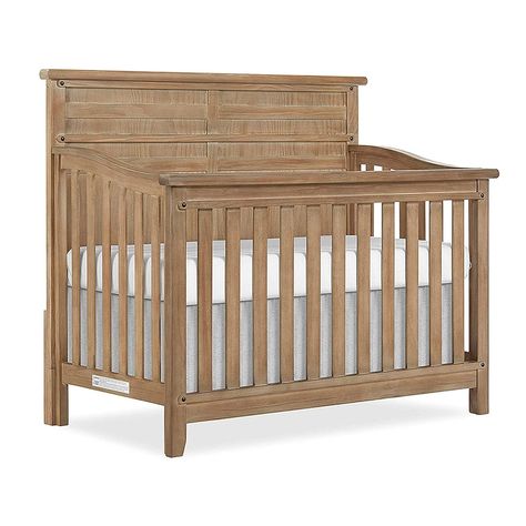 Baby Cribs Furniture Wood, Simple Wood Crib, Baby Cribs Furniture Rustic, Rustic Baby Cribs, Wooden Convertible Crib, Farm Crib Bedding, Baby Safe Paint, Wooden Cribs, Nursery Room Furniture