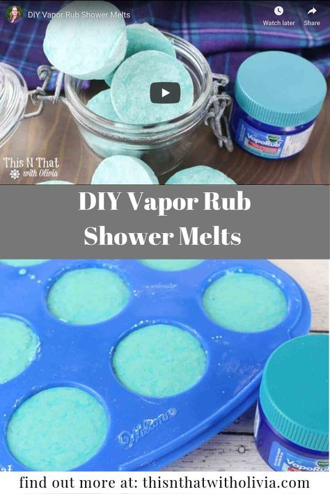 Diy Vicks Vapor Rub, Vapor Rub Shower Melts, Diy Vicks, Diy Vapor Rub, Vicks Shower, Sinus Pressure Relief, Shower Steamers Diy, Vicks Vapor Rub, Shower Melts