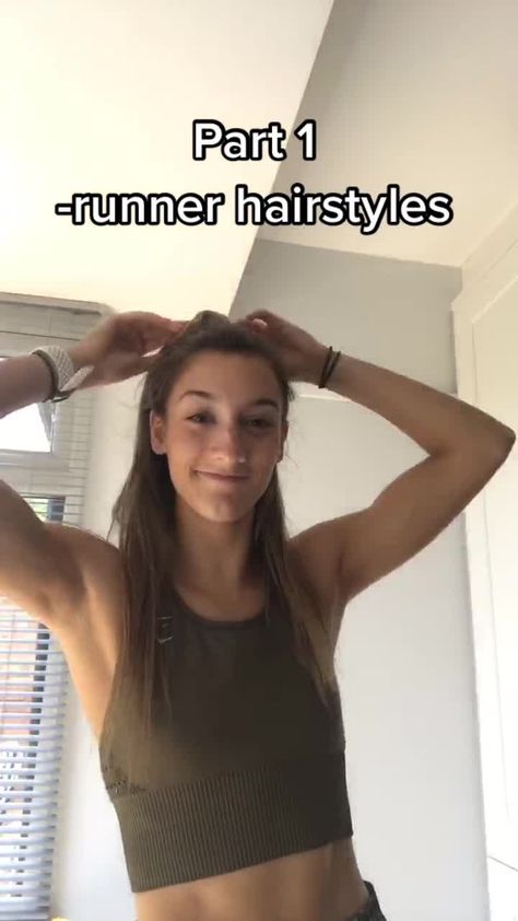 Sports Day Hair, Runner Hairstyles, Track Meet Hairstyles, Meet Hairstyles, Race Day Hair, Tennis Hairstyles, Tiktok Workout, Country Hairstyles, Cute Sporty Hairstyles