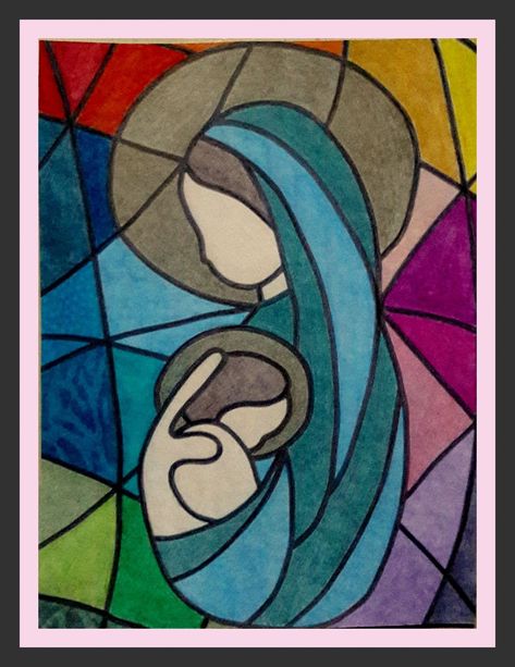 Nativity Painting, Arte Doodle, Stained Glass Quilt, Church Banners, Stained Glass Christmas, Stained Glass Designs, Faux Stained Glass, Arte Popular, Stained Glass Patterns