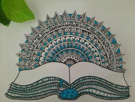 Book Mandala Art, Mandela Art Easy For Beginners, Mandala Scenery, Easy Mandala Art For Beginners, Mandala For Beginners, Easy Mandala Art, Mandala Art For Beginners, Art Step By Step, Mandala Book