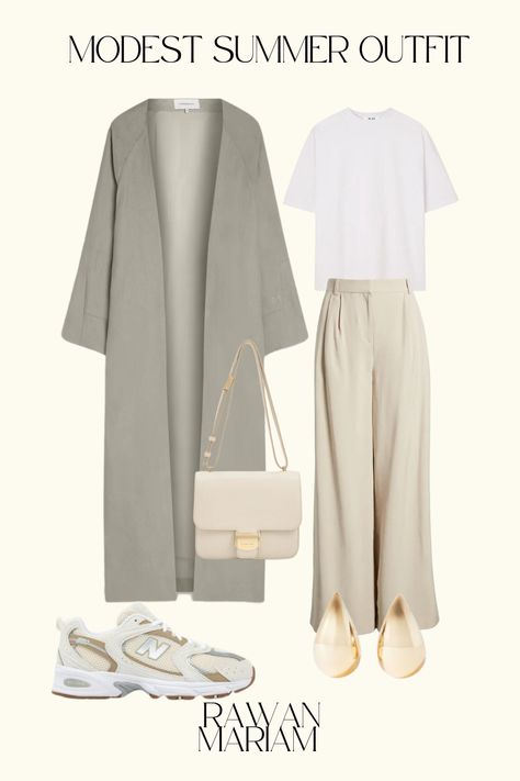 Semi Modest Outfits, Modest Brunch Outfit, Modest College Outfits, Summer Modest Outfits, Outfit For Everyday, College Outfits Casual, Abaya Outfit, Modest Outfit, Modest Summer