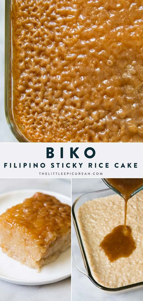 Filipino Sticky Rice, Sticky Rice Cake, Rice Coconut, Filipino Food Dessert, Filipino Dessert, Homemade Dessert, Filipino Desserts, Glutinous Rice, Think Food