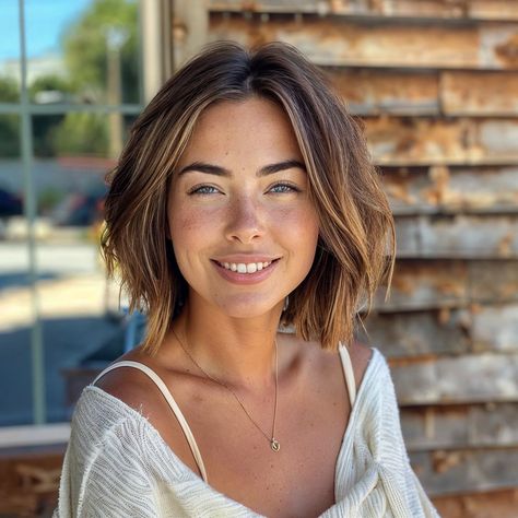 Bell Bottom Bob Haircut, Flippy Bob Hairstyles, Bob With Front Layers, Medium Bob Hairstyles For Fine Hair, Flicked Bob, Face Framing Bob, Feathered Bob Hairstyles, Line Bob, Aline Bob