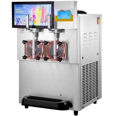 Slush Frozen Drink Machine: 1155W powerful motor & digital screen display & changeable lightbox. The 8L x 2 freezing drink dispenser provides an attractive way to serve your guests their favorite fresh juices. Compact and durable construction is a huge plus to any contemporary dining space, catered event, or banquet, and it dispenses a variety of frozen beverages with added convenience and accessibility. Suitable for both commercial and family use. It features a premium compressor with a solid c Slushy Machine, Frozen Drink Machine, Margarita Machine, Slushie Machine, Slush Machine, Snow Cone Machine, Blender Smoothie, Frozen Drink, Fresh Smoothies