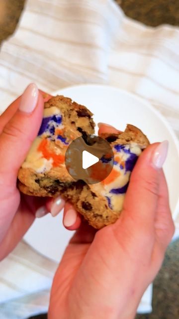 Pillsbury on Instagram: "We present to you, the Double Stack Stuffed Cookie Cups 💙  Here’s all you need:   ✅Pillsbury™ Shape™ Ghost Sugar Cookie Dough  ✅Pillsbury™ Chocolate Chip Cookie Dough  ✅Your favorite fillings   Recipe:  🍪Gently press Pillsbury cookie dough in muffin tin, bake for 9 minutes at 350 🍪Use a greased tablespoon to press down on cookies to make room for filing 🍪Fill cookie with fillings of your choice, and top with Pillsbury sugar cookies 🍪Bake for an additional 9 to 11 minutes  Serve and enjoy!   #Pillsbury #CookieDough #CookieCup" Ghost Sugar Cookies, Pillsbury Cookie Dough, Pillsbury Cookies, Pillsbury Sugar Cookies, Cookies To Make, M M Cookies, Cookie Dough Recipes, Filled Cookies, Sugar Cookie Dough